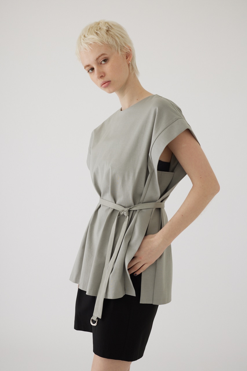 2way style big cut tops L/GRY FREE