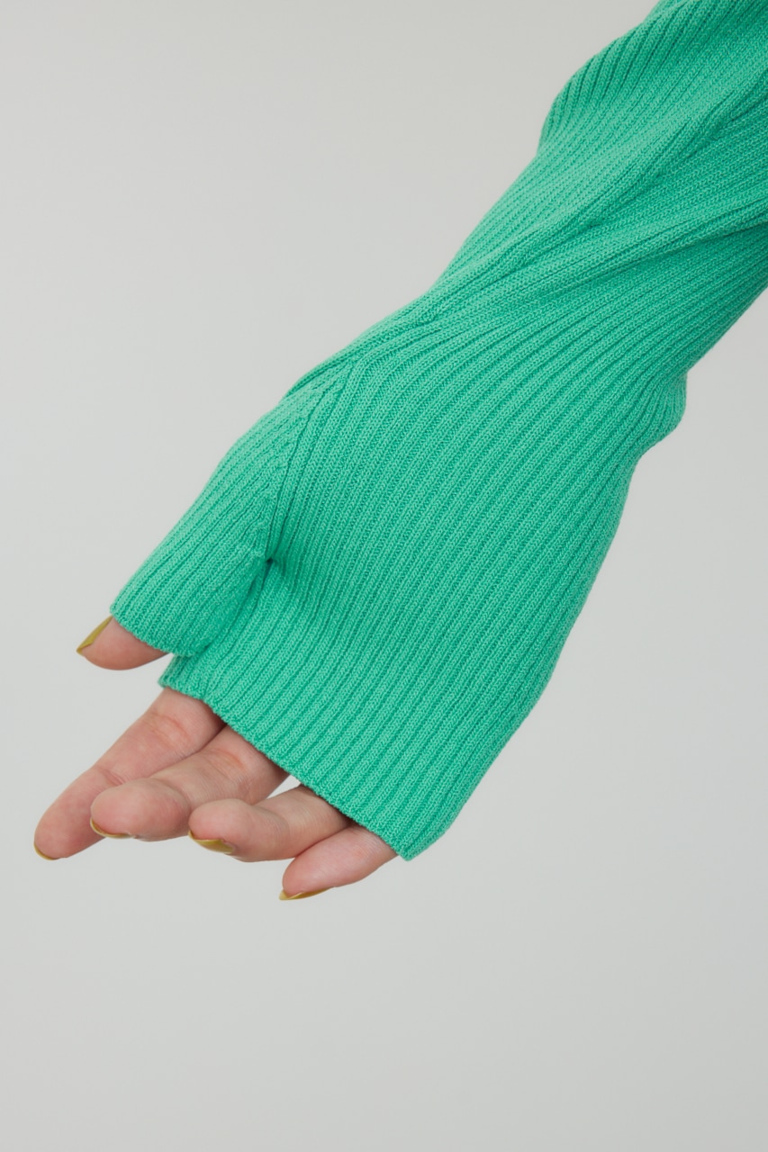 【PLUS】ショートボレロレイヤードセットニット NVY FREE