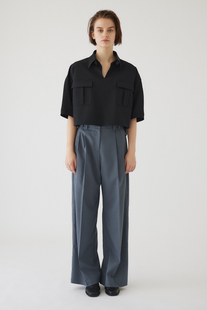 Double waist slacks GRY 38