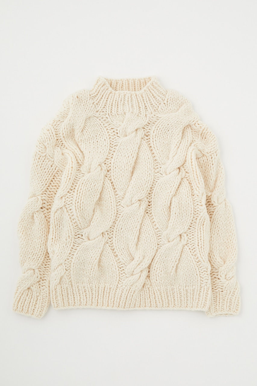 MOUSSY | HANDKNITTING VOLUME ケーブルニット (ニット ) |SHEL