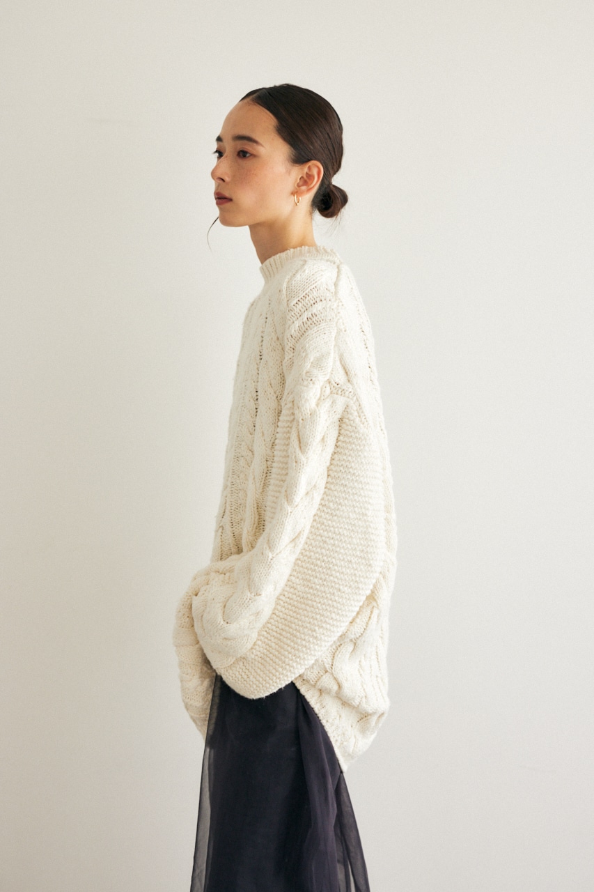 M_ | CABLE KNIT チュニック (ニット ) |SHEL'TTER WEBSTORE