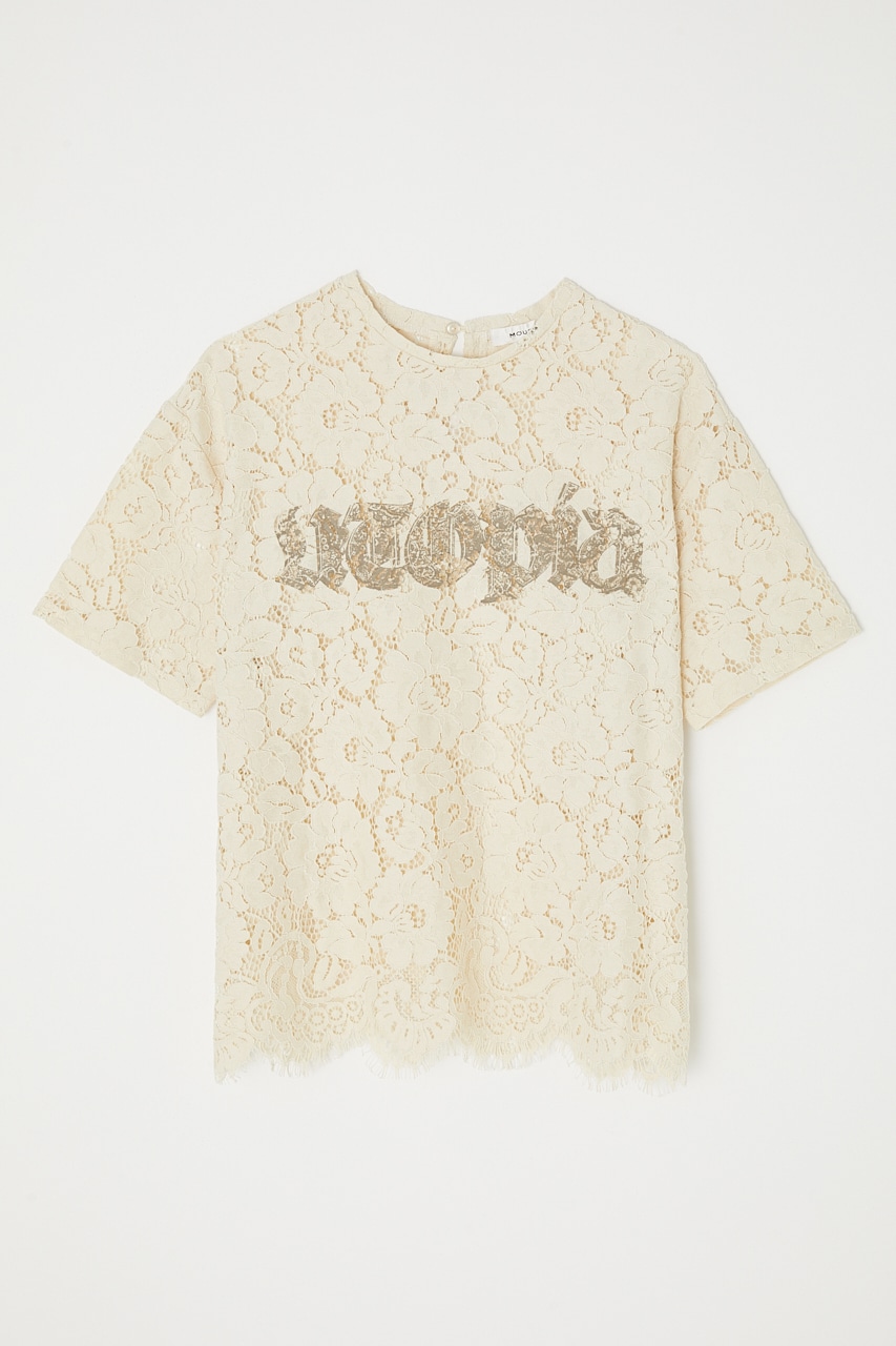 PRINTED LOGO LACE Tシャツ