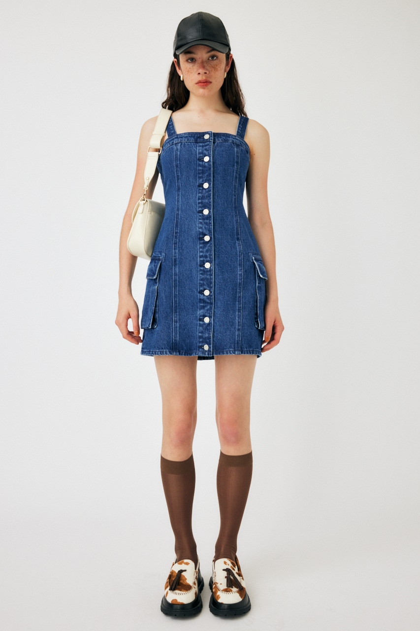 MOUSSY | DENIM CARGO MINI ドレス (ワンピース(ロング） ) |SHEL'TTER