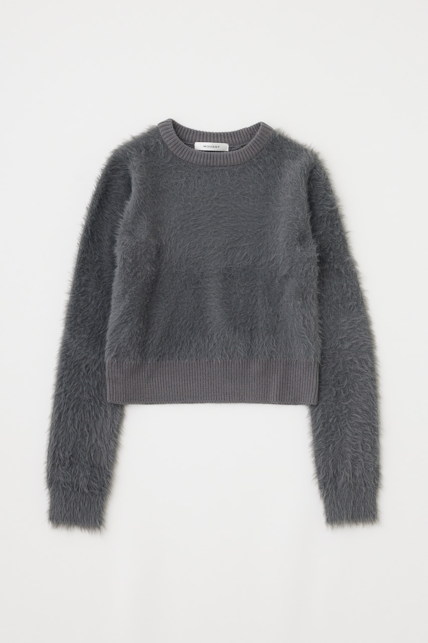 CROPPED SHAGGY KNIT トップス