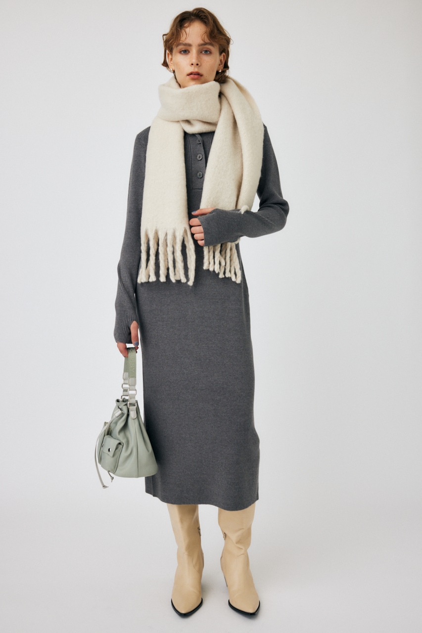 本社STAFFのRIB KNIT LONG ドレス