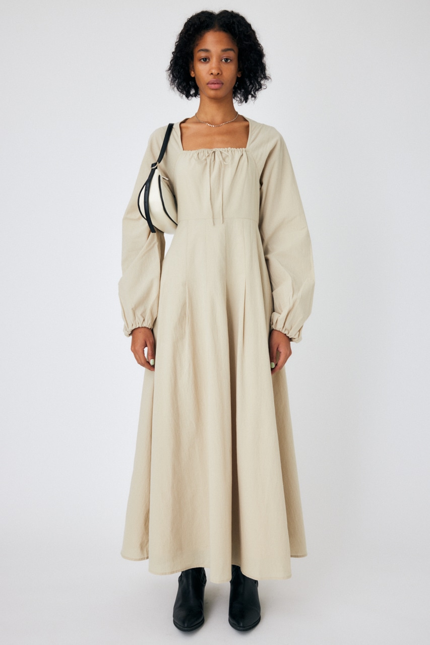 MOUSSY | OPEN NECK TUCK DRESS (ワンピース(ロング） ) |SHEL'TTER ...