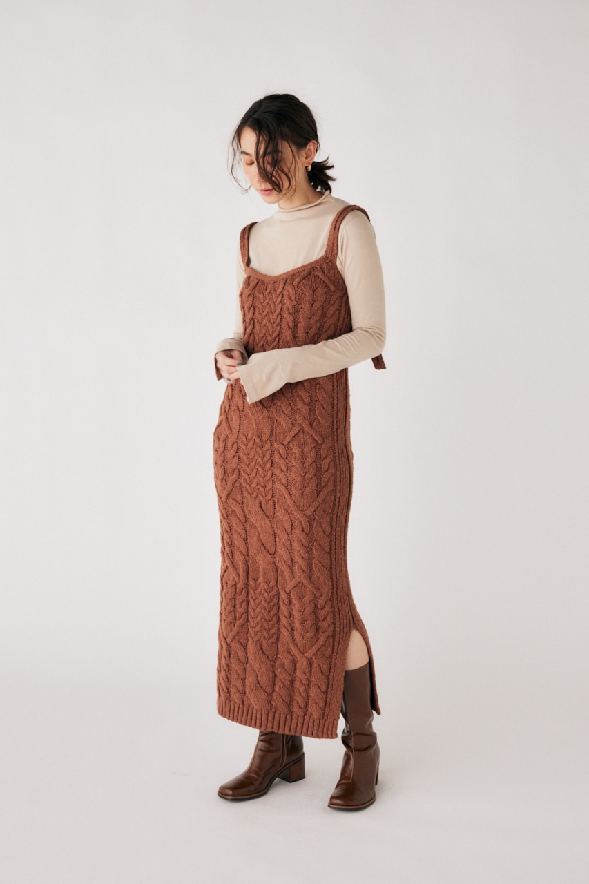 M_ COTTON SLAB KNIT DRESS コットンスラブニットドレス