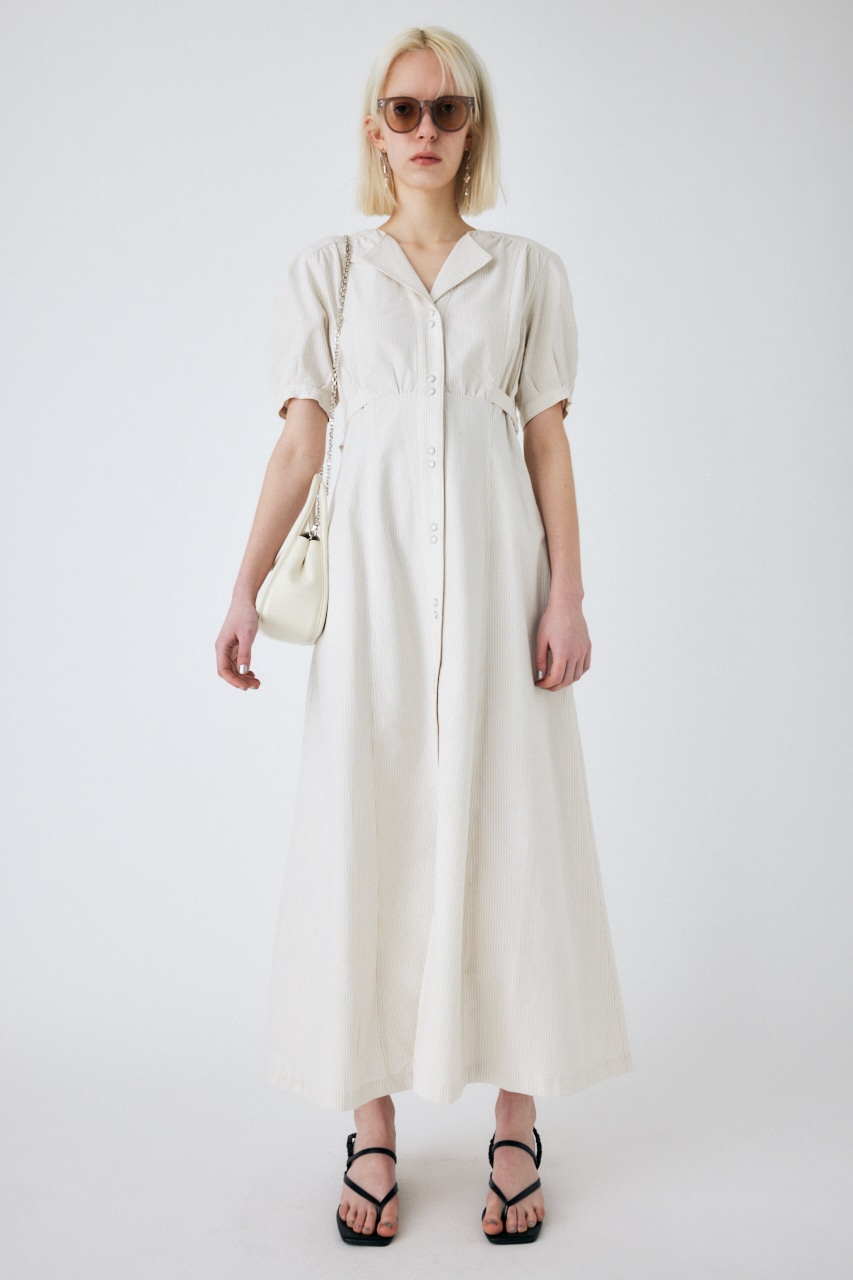 moussy SIDE BELT FLARE DRESS