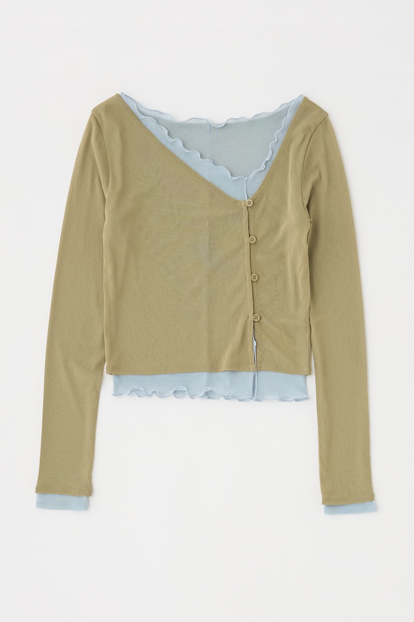 MOUSSY | LAYERED ASSYMETRIC SHEER トップス (Tシャツ・カットソー