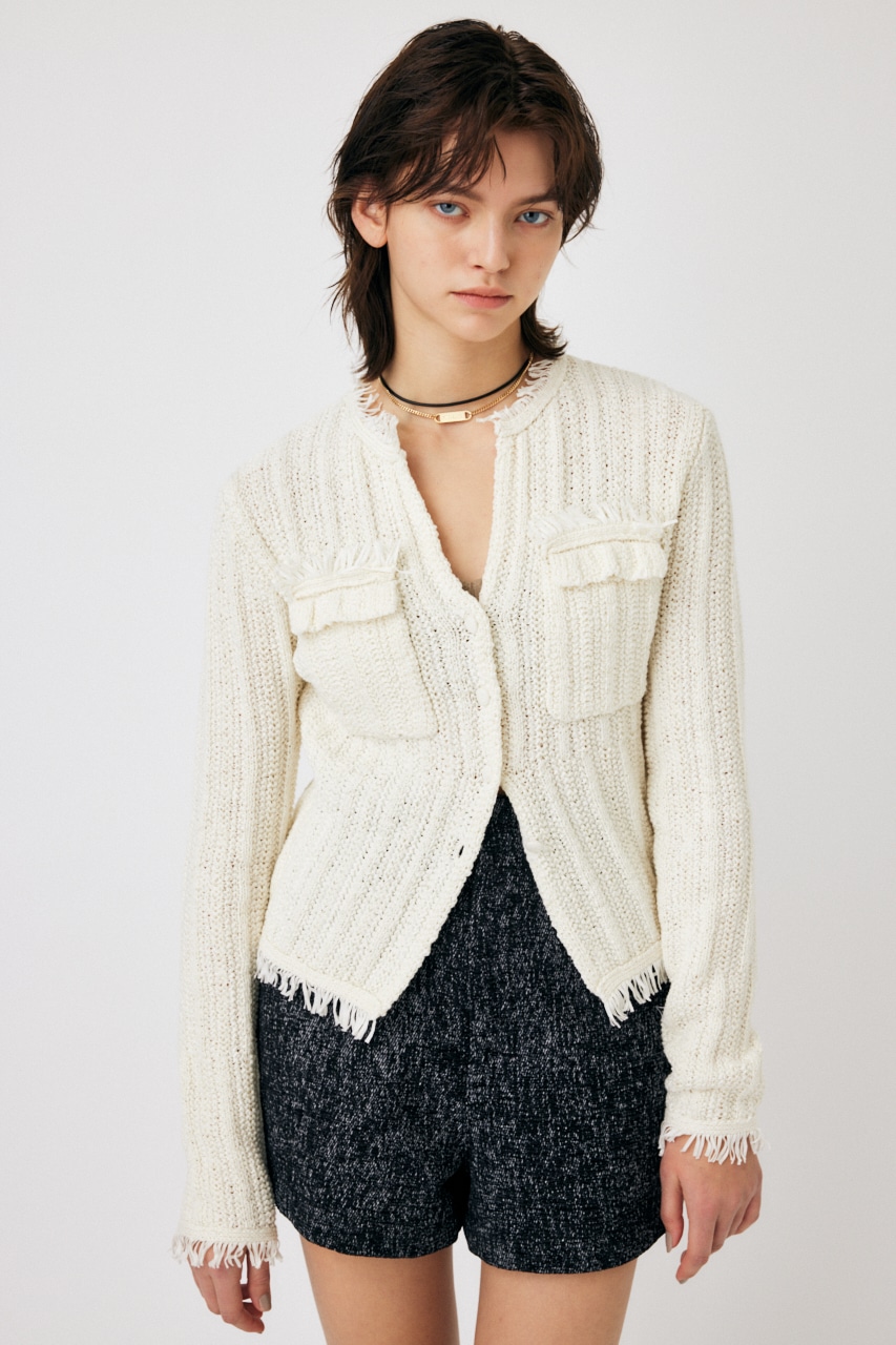 MOUSSY | FRINGE KNIT カーディガン (カーディガン ) |SHEL'TTER WEBSTORE