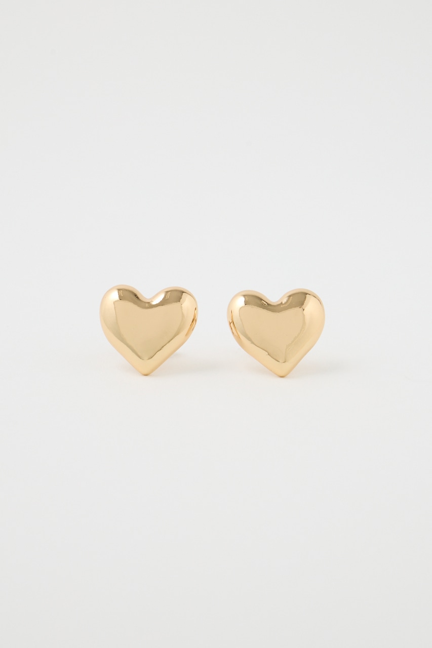 CHUBBY HEART イヤリング GLD FREE