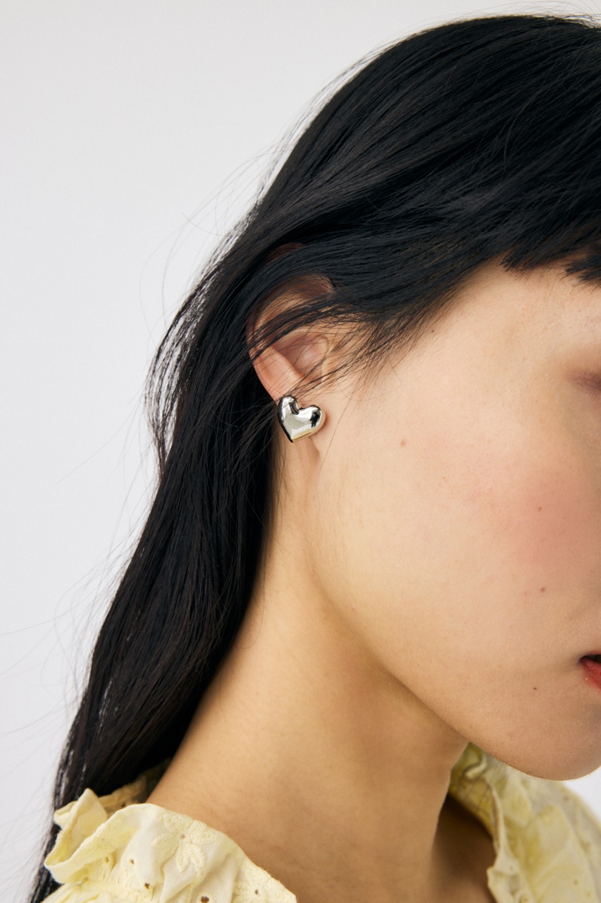 CHUBBY HEART イヤリング SLV FREE