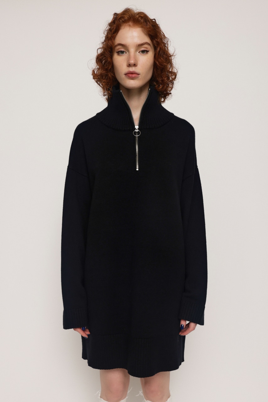 Half Zip Over Size ワンピース Free Blk ワンピース ミニ ミディアム バロックジャパンリミテッド 公式通販サイト Shel Tter Web Store シェルターウェブストア