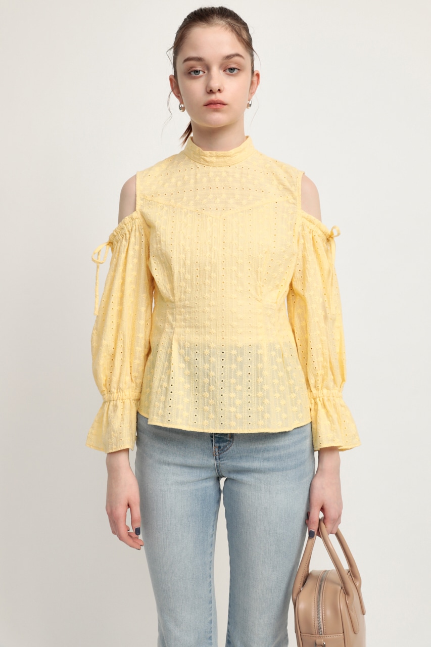 SLY | OPEN SHOULDER LACE STAND トップス (シャツ・ブラウス ) |SHEL