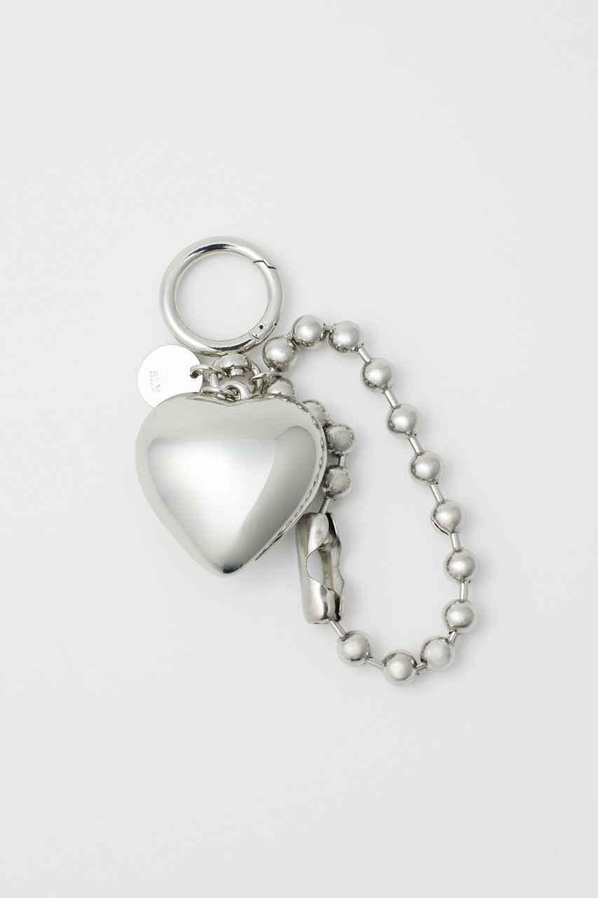 【ノベルティ】METAL HEART KEYHOLDER SLV FREE