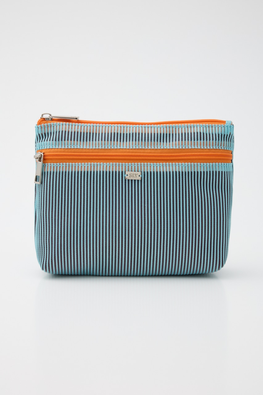 【BLU】BI COLOR POUCH BLU FREE