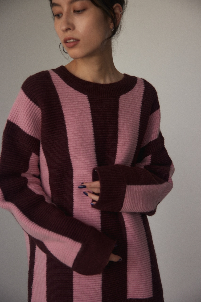stripe knit tops