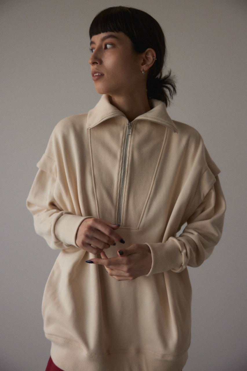 half zip sweat tops｜FREE｜L/BLK｜Tシャツ 