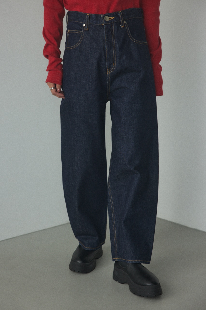 ■PUNA one wash long denim D/BLU 23inch