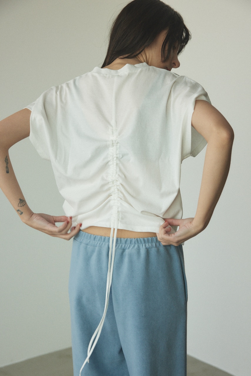 back gather tops WHT FREE