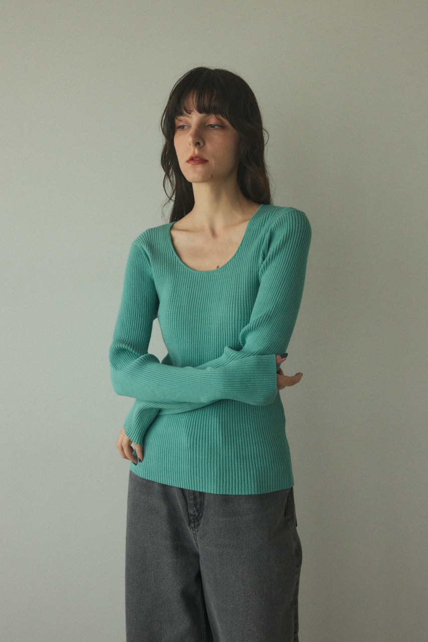 washable round neck tops L/GRN FREE