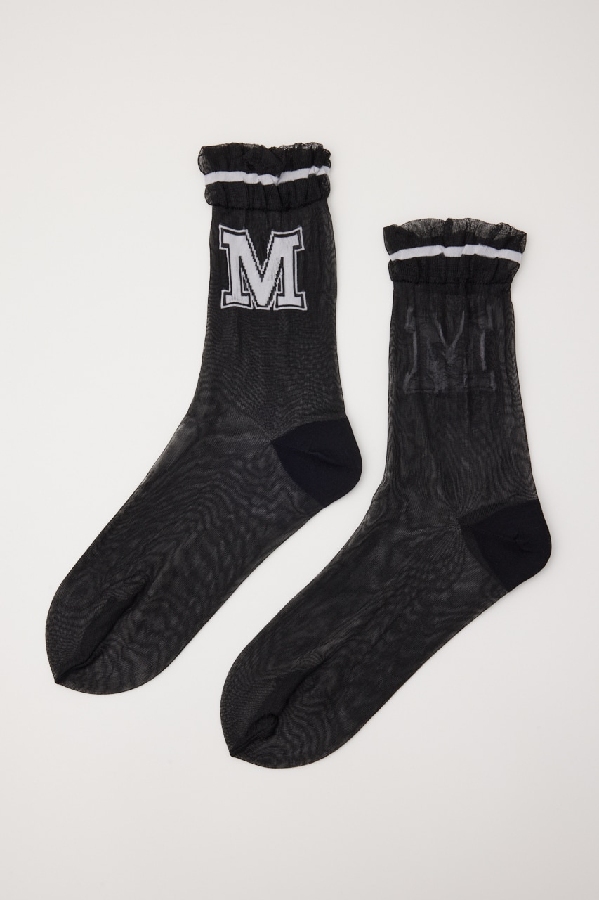 【MAISON MAVERICK PRESENTS】カレッジチュールソックス BLK FREE
