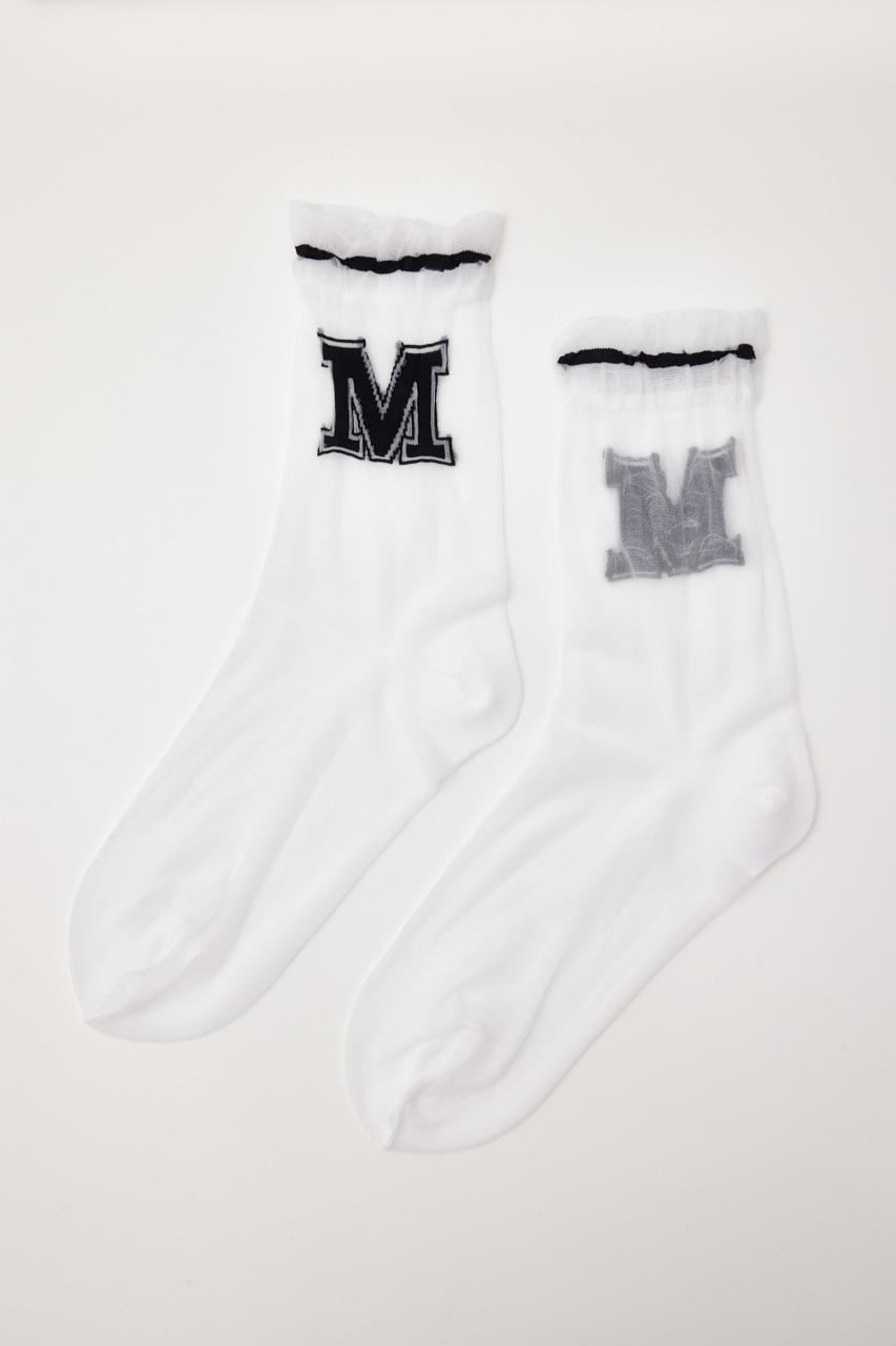 【MAISON MAVERICK PRESENTS】カレッジチュールソックス WHT FREE