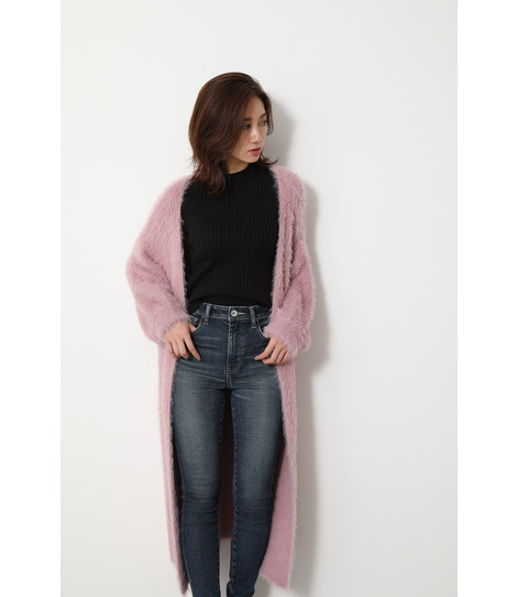 rienda | エアリーKnitルーズロングカーデ (カーディガン ) |SHEL