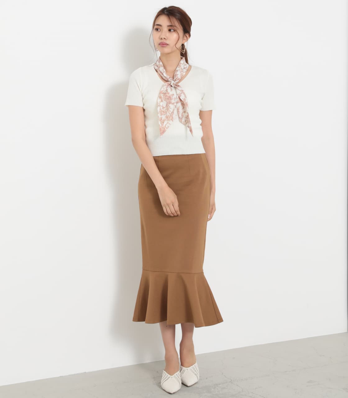 rienda | カットマーメイドH／W SK (スカート(ミディアム) ) |SHEL  