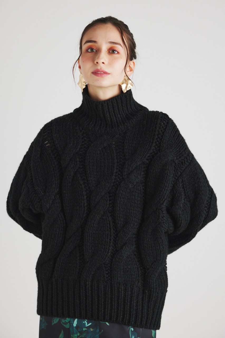 rienda | ローゲージケーブルKnit TOP (ニット ) |SHEL'TTER WEBSTORE