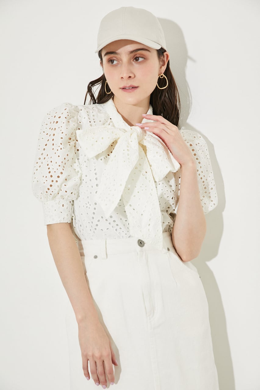 コットンレースボウタイbls Free Wht シャツ ブラウスバロックジャパンリミテッド 公式通販サイト Shel Tter Web Store シェルターウェブストア