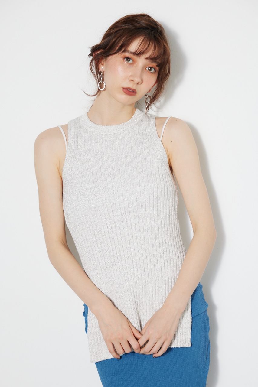 rienda アメスリラメKnit TOP