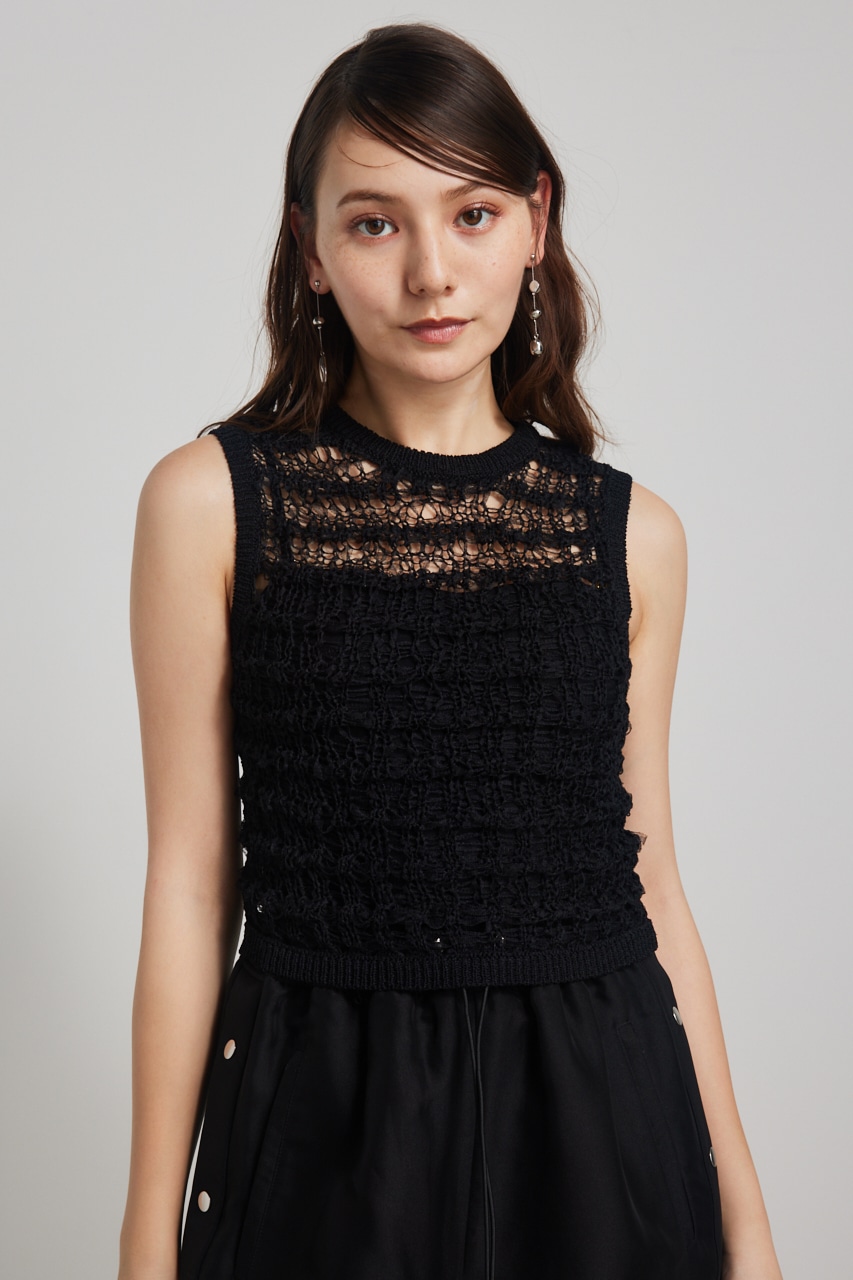 riendaのメッシュヤーンKnit TOP