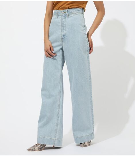 DARTS DENIM WIDE｜XS｜L/BLU｜ワイド｜バロッ 