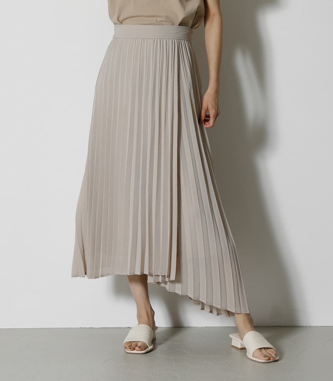 AZUL BY MOUSSY | IRREGULAR HEM PLEATS SKIRT (スカート(ロング  
