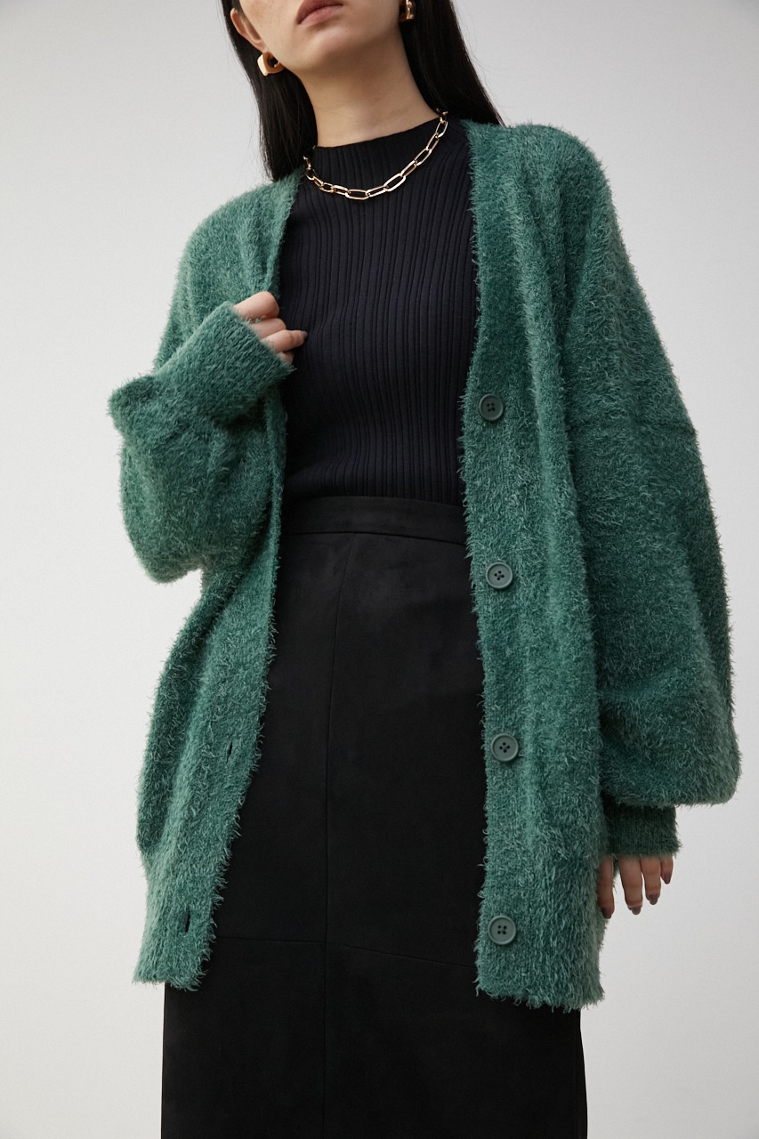 AZUL BY MOUSSY   SHAGGY KNIT CARDIGAN カーディガン   SHEL'TTER