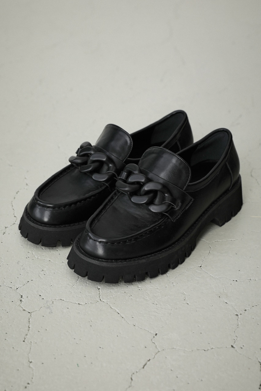 CHUNKY CHAIN LOAFERS｜M｜BLK｜ローファー 