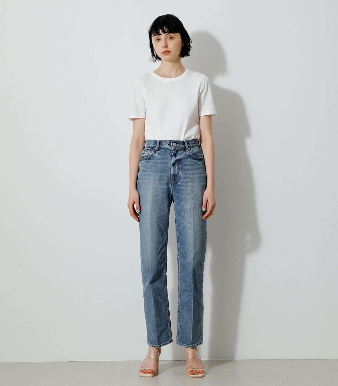 AZUL BY MOUSSY | CENTER PRESS DENIM TAPERED (ストレート ) |SHEL 