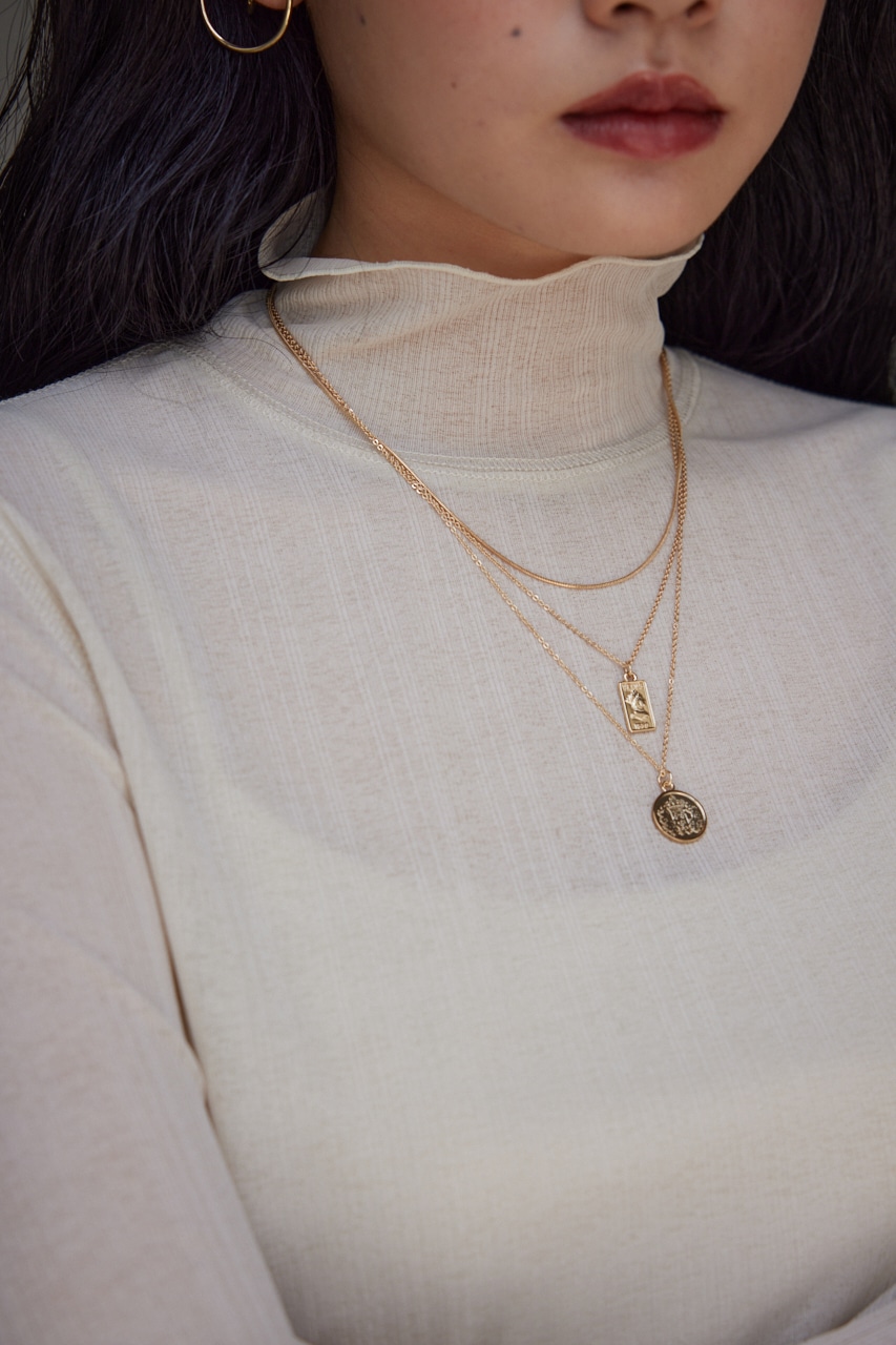 AZUL BY MOUSSY | コインスリーストランドネックレス (ネックレス 