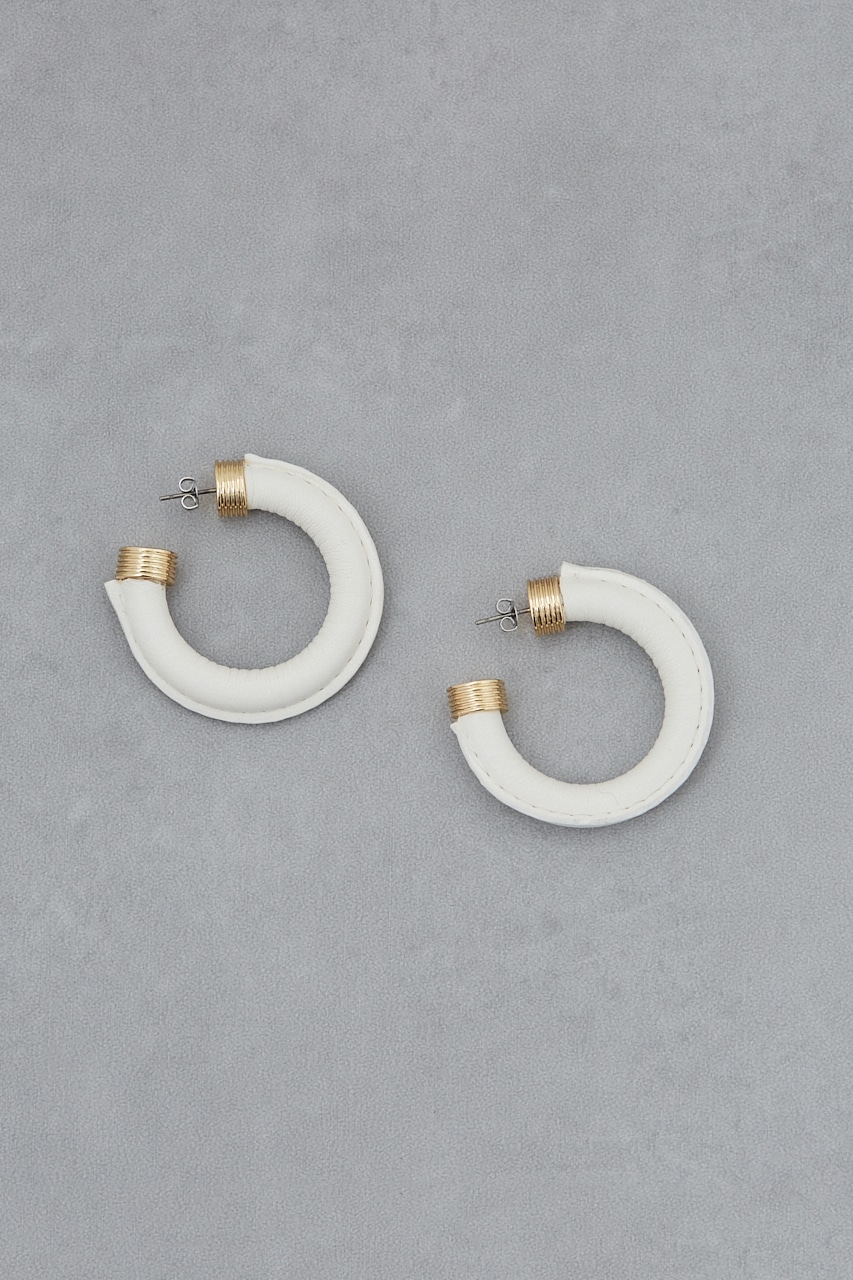 AZUL BY MOUSSY | フェイクレザービッグフープピアス (ピアス 