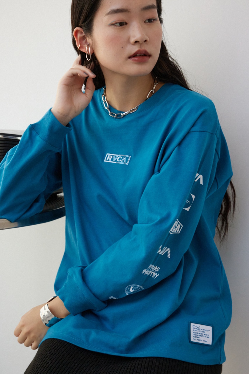 AZUL BY MOUSSY | RVCA×AZUL袖ロゴロンＴ (Tシャツ・カットソー(長袖