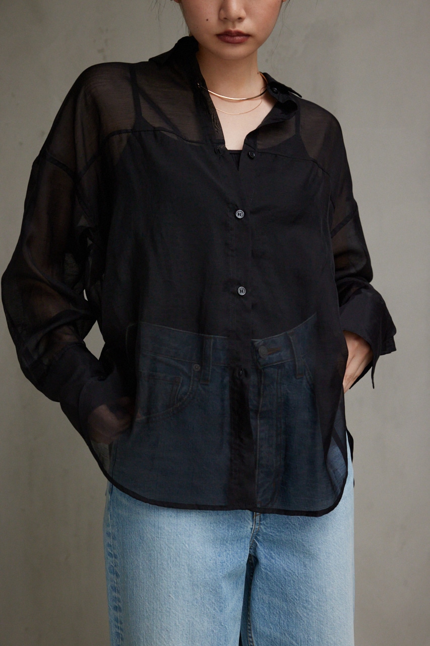 AZUL BY MOUSSY | ベーシックシアーシャツ (シャツ・ブラウス ) |SHEL 