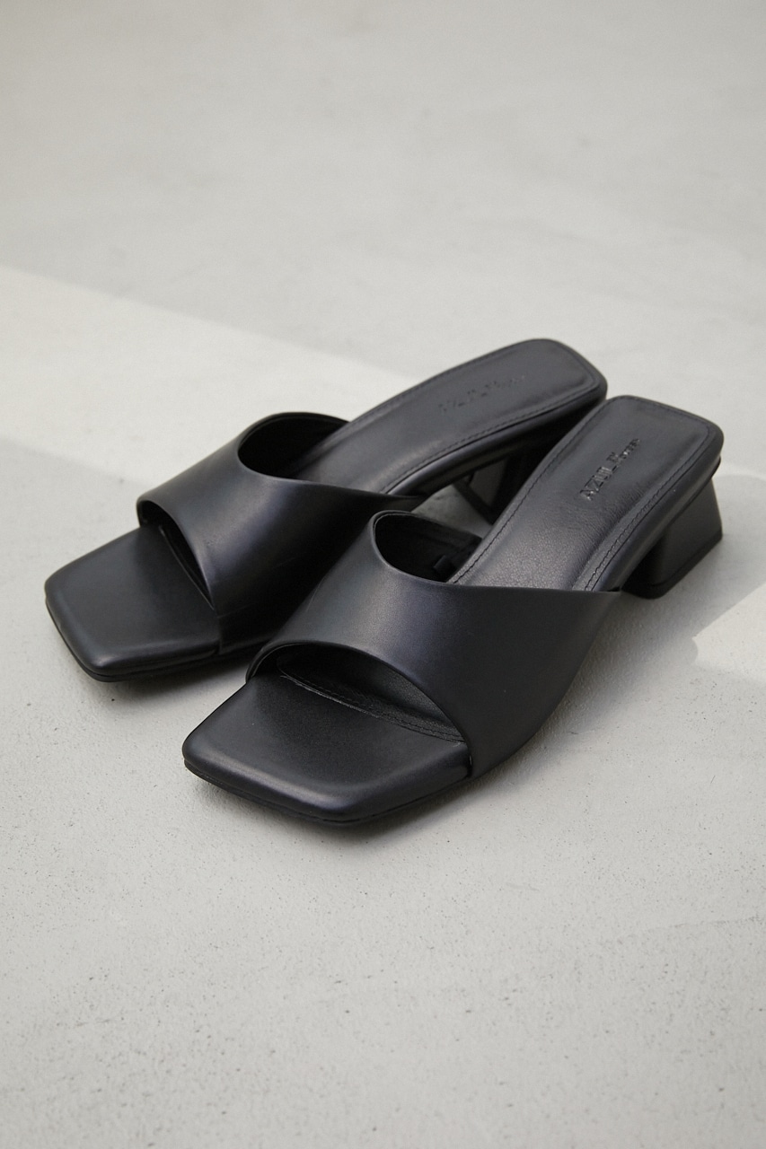AZUL BY MOUSSY | FAUX LEATHER LOW HEEL SANDALS (サンダル ) |SHEL