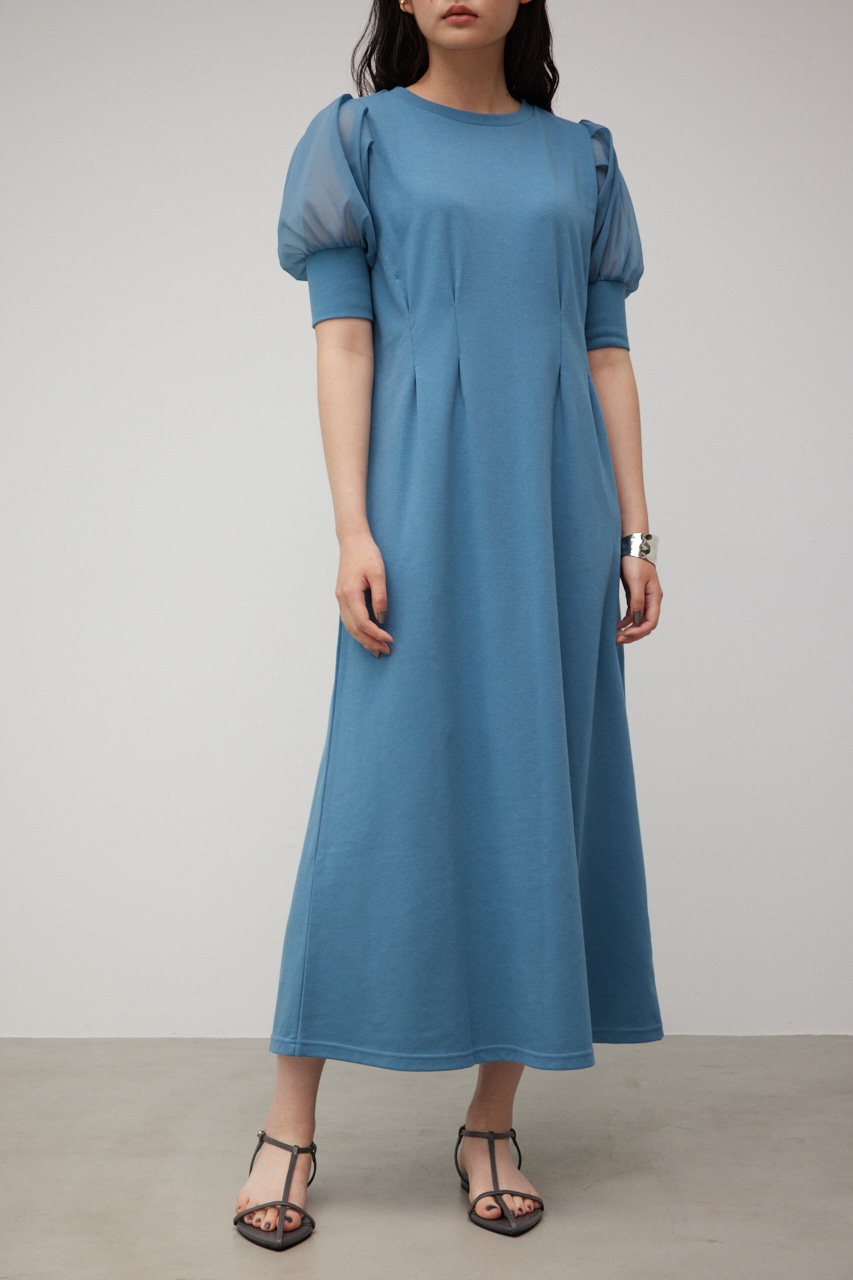 AZUL BY MOUSSY | 袖シアー半袖ワンピース (キャミソール ) |SHEL