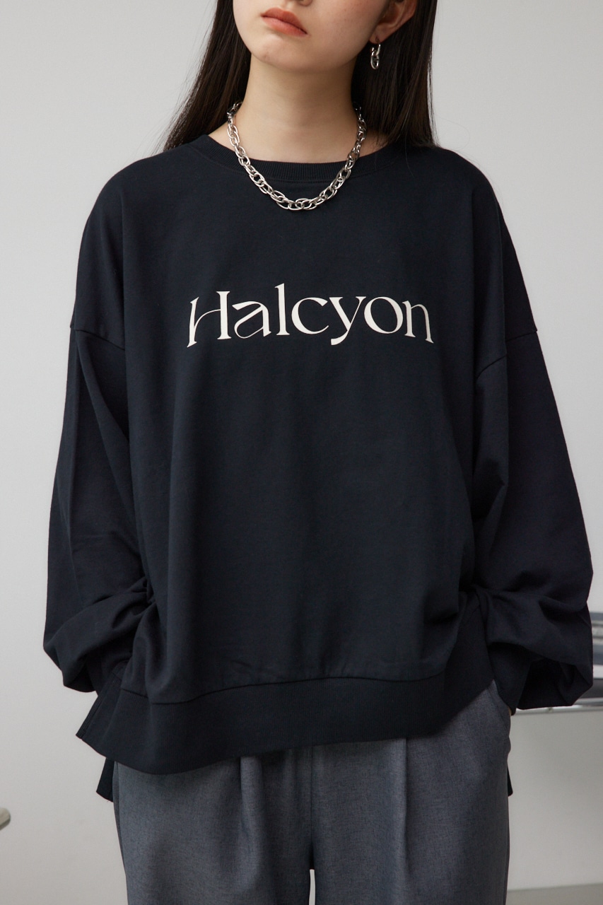 プリントウラケプルオーバー BLK FREE