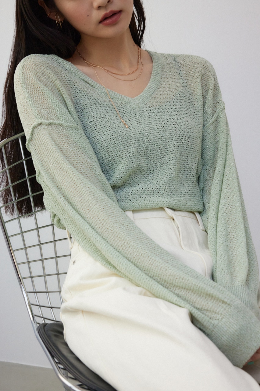 シアーグリッタールーズニット MINT FREE