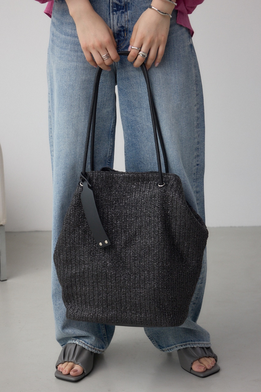 チャームセットメッシュトートバッグ BLK FREE