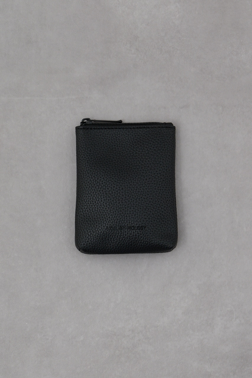 シュリンクフェイクレザーミニポーチ BLK FREE