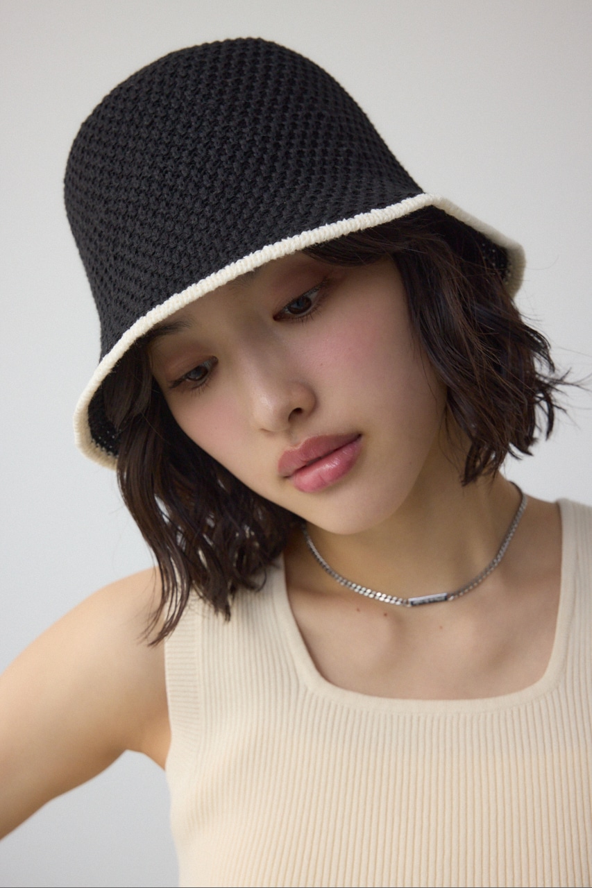 サーモ配色ハット BLK FREE