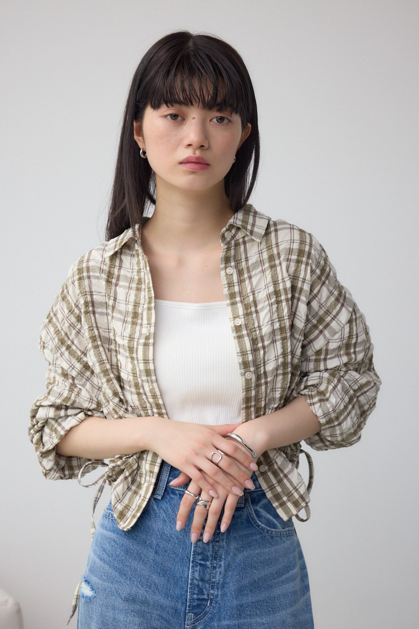 ＊紫水＊様 AZUL BY MOUSSY | ラウンドヘムドロストシャツ (シャツ